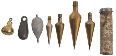 Assorted Makers: Lot Of Seven Asst. Plumb Bobs
