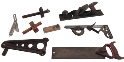 Assorted Makers: Lot Of Early Type Woodworking Tools