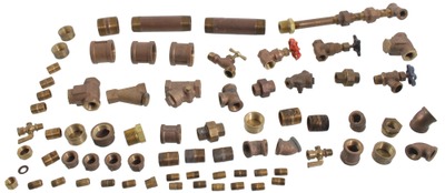 Assorted Makers: Lot Of Unused Brass & Bronze Pipe Fittin