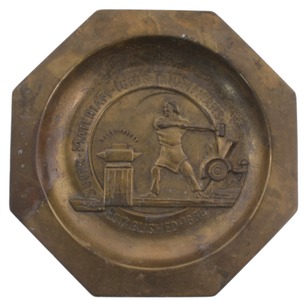 Unmarked: Fancy Cast Brass Tray