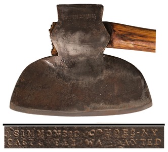 Daniel Simmons, Cohoes, New York: Early 11" Broad Axe