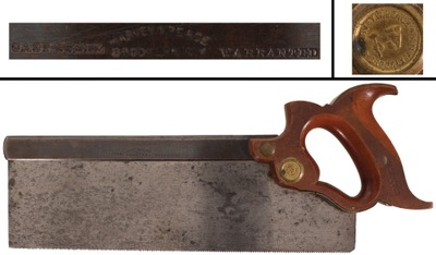 Harvey W. Peace, Brooklyn, New York: Twelve-Inch Closed Hdl. Tenon Saw