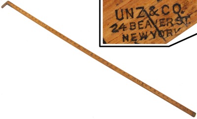 Unz & Company, 24 Beaver Street, New York, New York: Extra Clean Four-Foo Baggage Rule