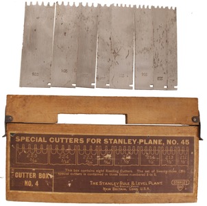 Stanley Rule & Level, No. 4: Full Box Of "Special Cutting Irons #45
