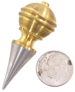 Unmarked: Artfully Turned Brass Plumb Bob
