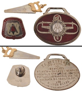 E.C. Atkins & Company, Indianapolis, Indiana: Promotional Red Enamel Watch Fob