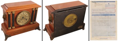 Seth Thomas, Thomaston, Connecticut: Showy Mahogany Mantel Clock
