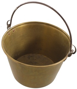 Hiram W. Hayden, Waterbury, Connecticut: Early Patent Brass Bucket