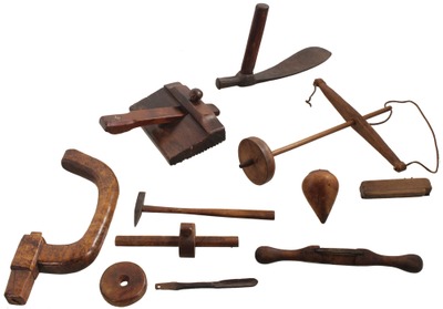 Assorted Makers: Lot Of Early Type Woodworking Tools