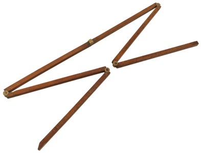Unmarked: Early Six Fold B'wood Wantage Rod