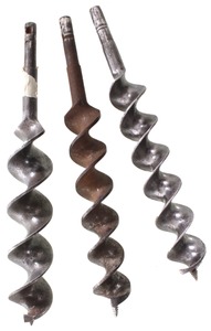 Assorted Makers: Wkg. Set Of Three Borming Machine Auger Bits