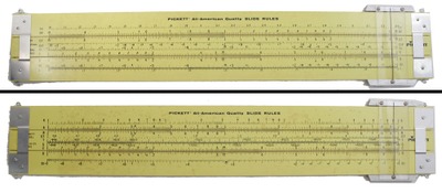 Pickett Slide Rule Company, Santa Barbara, California: Oversize 4 Foot Demo Slide Rule