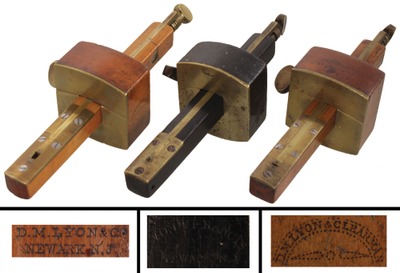 D.M. Lyon & Company, Newark, New Jersey: Study Group Of Three Marking Gauges