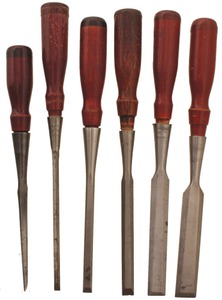Stanley Rule & Level, No. 720: Superb Wkg. Set Of Six Beveldge Chisels