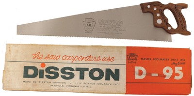 H. Disston & Sons , Danville, Virginia, No. D-95: Boxed Set Of Two Unused Hand Saw