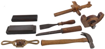 Assorted Makers: Lot Of Early Type Woodworking Tools