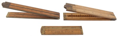 Assorted Makers: Three Clean Boxwood Folding Rules