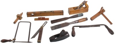 Assorted Makers: Lot Of Early Type Woodworking Tools