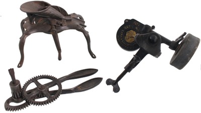 Assorted Makers: Three Cast Iron Mechanical Items