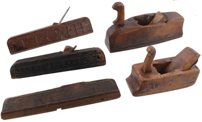 Assorted Makers: Five Early Type Woodworking Plane