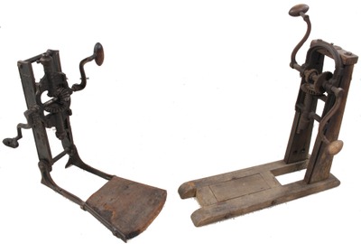 Assorted Makers: Two Barn Beam Boring Machines