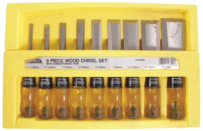 Stanley Tools, No. 16-602A: Stepped Set Of Nine Beveldge Chisels