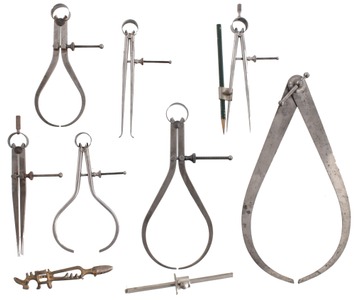 Assorted Makers: Lot Of Extra Clean Calipers & Dividers