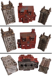 Assorted Makers: Three "Building" Type Still Banks