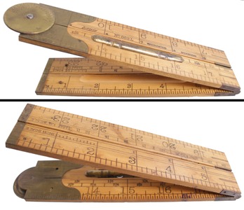 Lufkin Rule Company, Saginaw, Michigan, No. 863 L: Boxwood Combination Folding Rule