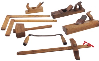 Assorted Makers: Lot Of Early Type Woodworking Tools