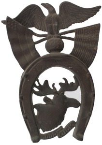 Grand Army Of The Republic, Decatur, Illinois: Cast Bronze 1889 "Good Luck" Symbol