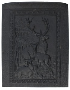 Unmarked: Early Cast Iron Wood Stove Plate