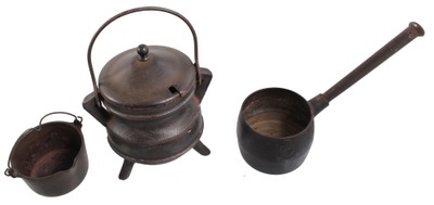 Assorted Makers: Three Early Cast Iron Items