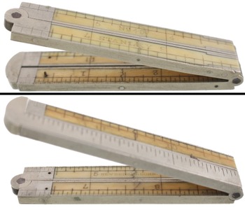 STANLEY (Unmarked), No. 40: One-Foot, Four-Fold Caliper Folding Rule