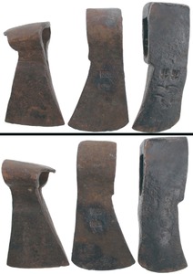 Assorted Makers: Three Early Hand Forged Axe Heads