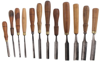 Assorted Makers: Wkg. Set Of Tang Type Gouges