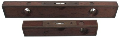 Assorted Makers: Two Brass Bound Mahogany Level