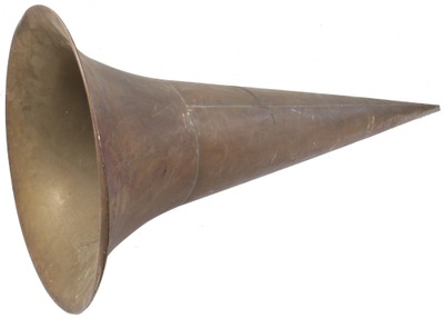 Unmarked: Massive Orig. Brass Horn For Music Box