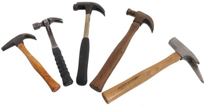 Assorted Makers: Five Spec. Purp. Claw Hammers