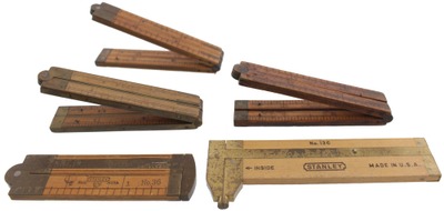 Stanley Rule & Level: Five Clean Small Size Folding Rules