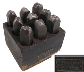 Unmarked: Full Set Of 5/8" Number Stamps