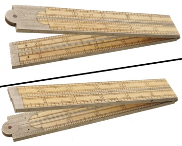 Stanley Rule & Level, No. 87: Early Ivory & Ger. Silver Folding Rul