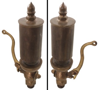 Buckeye Brass Works, Dayton,  Ohio: Horizontal Valve 3" Bell Steam Whistl