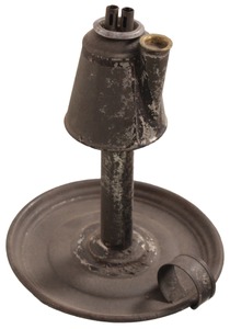 Unmarked: Early Tin Body Lard Oil Lamp