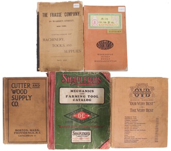Assorted Makers: Lot Of Five Original Tool Related Catalogue