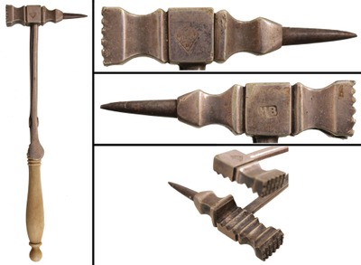 Unmarked: Ger. Silver & Bone Barrister's Hammer