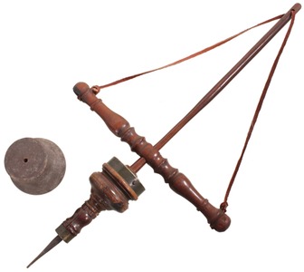 Unmarked: Early Wooden "Pump" Drill