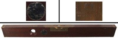 Hall & Knapp, New Britain, Connecticut, No. 10: Early Cuban Mahogany Spirit Level