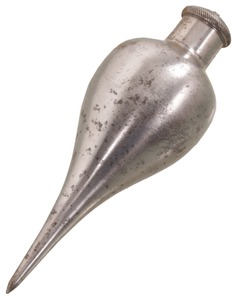 Unmarked: Fancy Nickel Plated Plumb Bob
