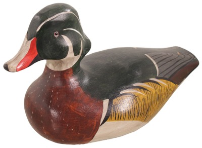 P. Korman: Mkr. Signed Wood Duck Decoy